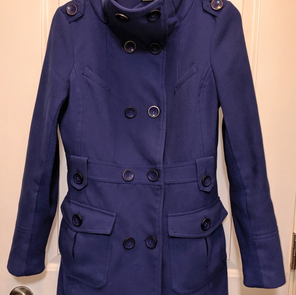 Jou Jou Ladies Double Breasted Wool Peacoat M - Picture 5 of 8